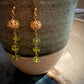 Valeria Earrings -Green Garnet