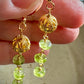 Valeria Earrings -Green Garnet