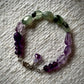 Amethyst and Tourmalinated Green Prehnite Bracelet