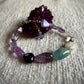 Amethyst, Aquamarine, and Mother of Pearl Bracelet