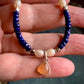 Lapis Lazuli, Peach Moonstone, and Freshwater Pearl Choker Necklace