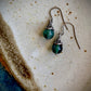 Fluorite and Antique Silver Earrings