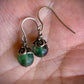 Fluorite and Antique Silver Earrings