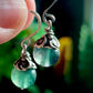 Fluorite and Antique Silver Earrings