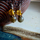 Baltic Amber and Labradorite Earrings