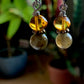 Baltic Amber and Labradorite Earrings