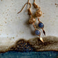 Blue Aventurine Gold Wire-Wrapped Earrings