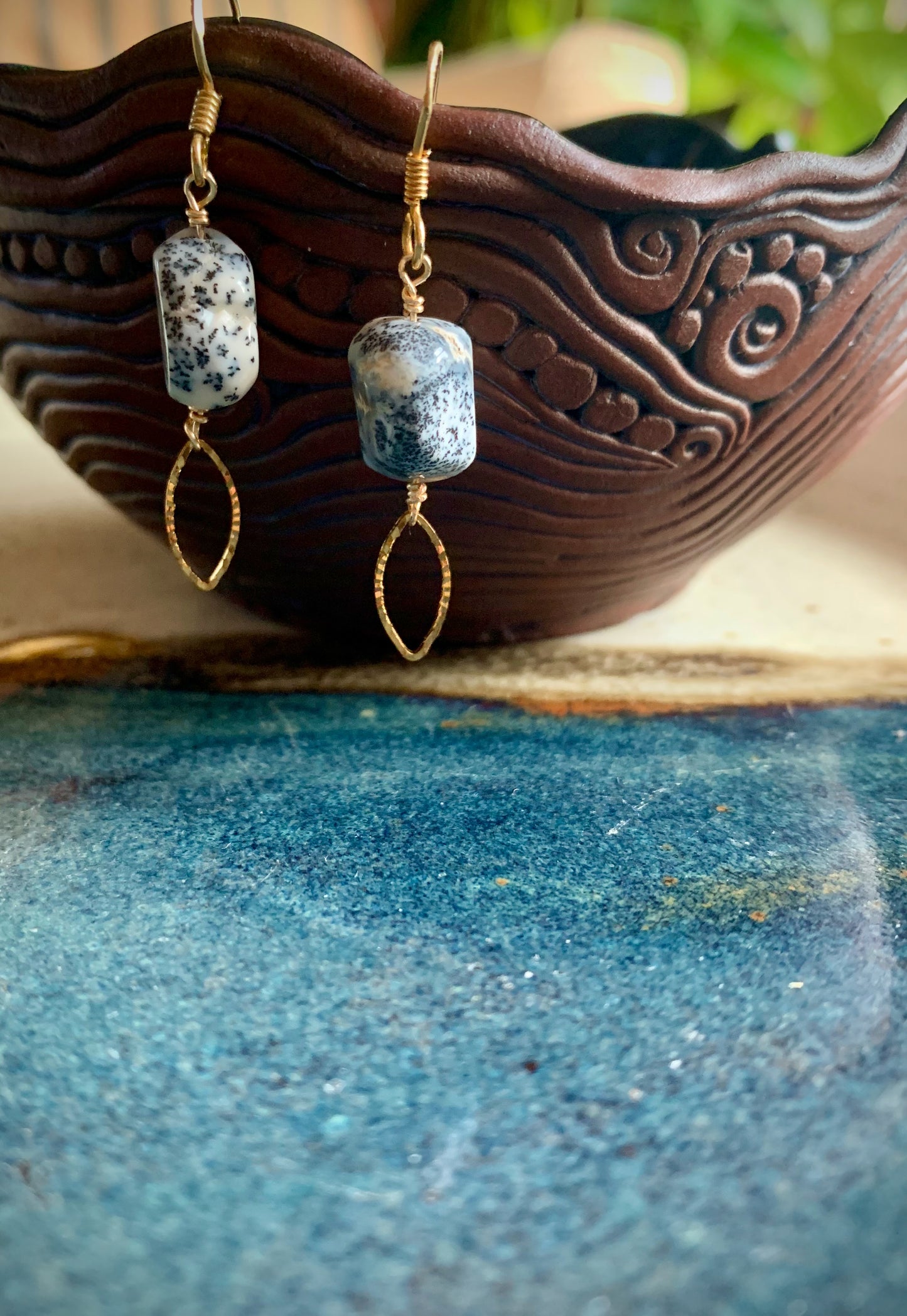 Tesoro Earrings - Blue Spot Jasper