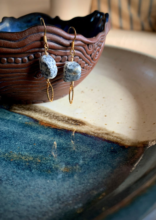 Tesoro Earrings - Blue Spot Jasper