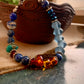 Amber and Turquoise Bead Soup Bracelet