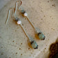 Aquamarine and Pearl Drop Earrings