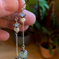 Aquamarine and Pearl Drop Earrings