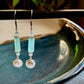 Aqua Chalcedony and Moonstone Earrings