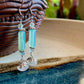 Aqua Chalcedony and Moonstone Earrings