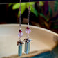 Milagro Earrings - Blue Topaz, Fluorite, and Crystal Drops