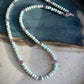 Amazonite Rondelle and Amethyst Necklace