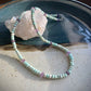 Amazonite Rondelle and Amethyst Necklace