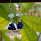 Lapis Lazuli, Pearl, and Aventurine Earrings