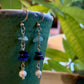 Lapis Lazuli, Pearl, and Aventurine Earrings