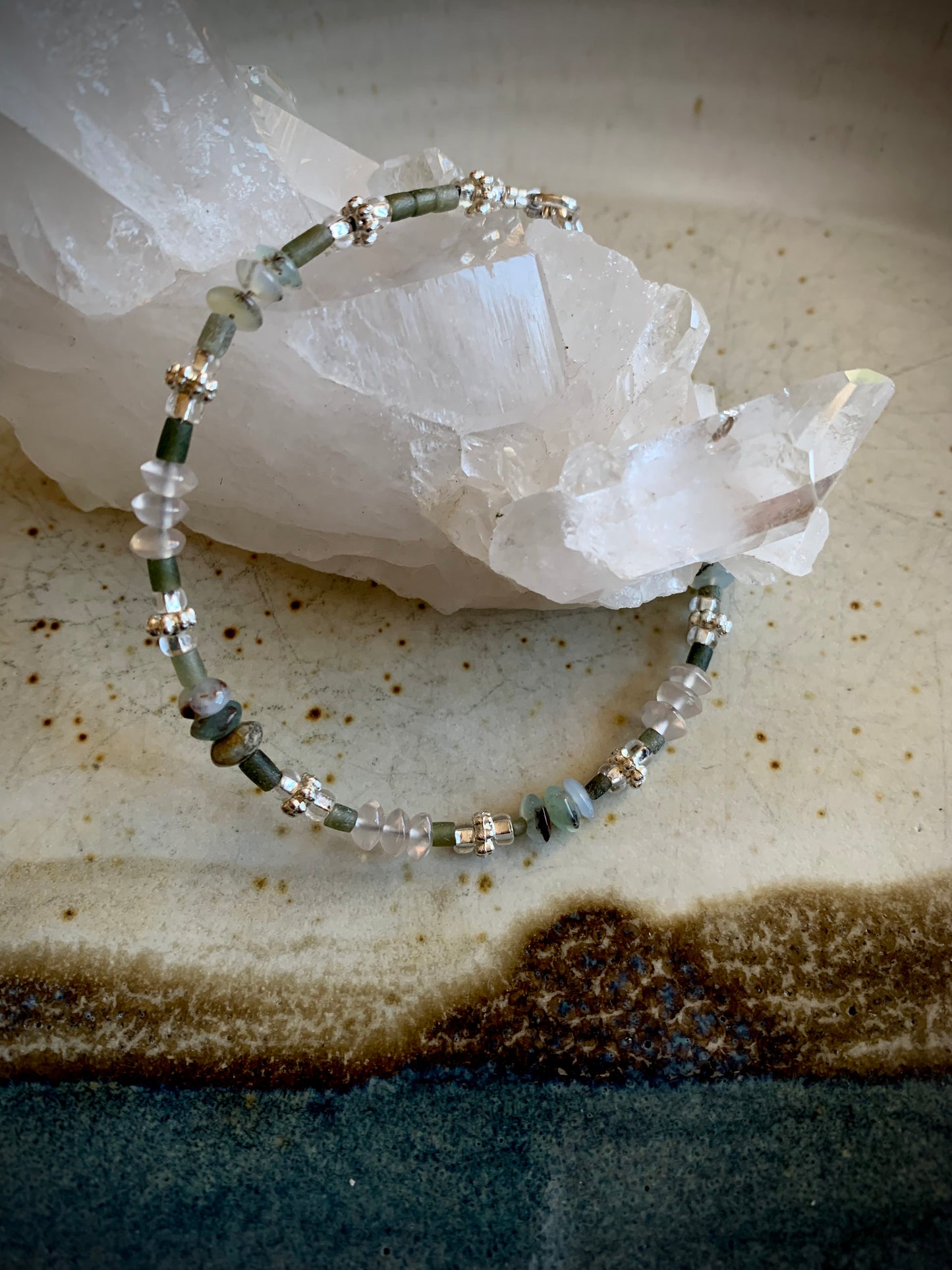 Era Bracelet - Moonstone, Chrysocolla, and Jade