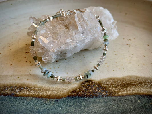 Era Bracelet - Moonstone, Chrysocolla, and Jade