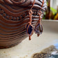 Tierra Earrings - Iolite and Copper Wire Wrapped