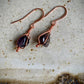 Tierra Earrings - Iolite and Copper Wire Wrapped