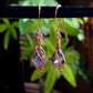 Tierra Earrings - Iolite and Copper Wire Wrapped