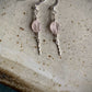 Rosa Earrings - Rose Quartz with silver twist