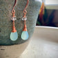 Hermosa Earrings - Aqua Chalcedony and Faceted Fluorite