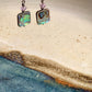 Radiante Earrings - Abalone and Faceted Fluorite