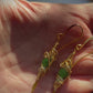 Hiedra Earrings - Gold Wire Wrapped Green Aventurine and Amazonite