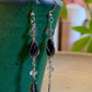 Hoja Earrings - Iolite, Aquamarine, and Moonstone Silver Leaf Dangles