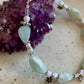 Alcyone Bracelet - Prehnite and Freshwater Pearl