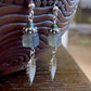 Deliciosa Earrings - Labradorite Cube and  Feather Dangle