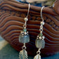 Deliciosa Earrings - Labradorite Cube and  Feather Dangle