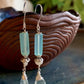 Cielo Earrings - Blue Chalcedony, Pearl, and Aquamarine