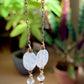 Luna Earrings - Moonstone and Quartz Drop