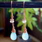 Hermosa Earrings - Aqua Chalcedony and Faceted Fluorite