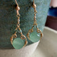 Unica Earrings - Gold Wirework with Faceted Aqua Chalcedony