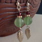 Ibis Earrings - Faceted Aqua Chalcedony and Garnet