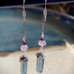 Milagro Earrings - Blue Topaz, Fluorite, and Crystal Drops