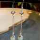 Aquamarine and Pearl Drop Earrings