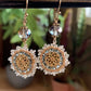 Sol Earrings - Czech Crystal and Beaded Charm