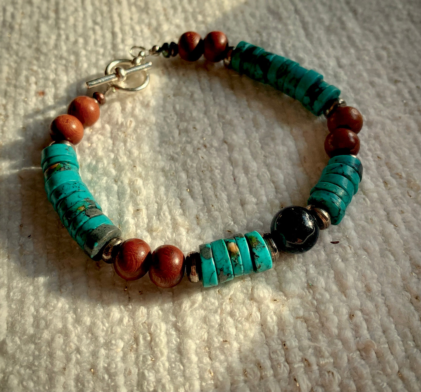 Etuna Bracelet - Onyx, Turquoise, and Teak