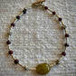 Ayja Bracelet - Green and Red Garnet