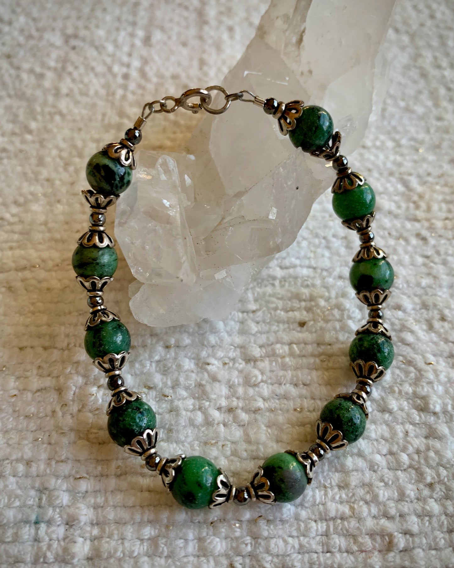 Green Dendritic Jade Bracelet