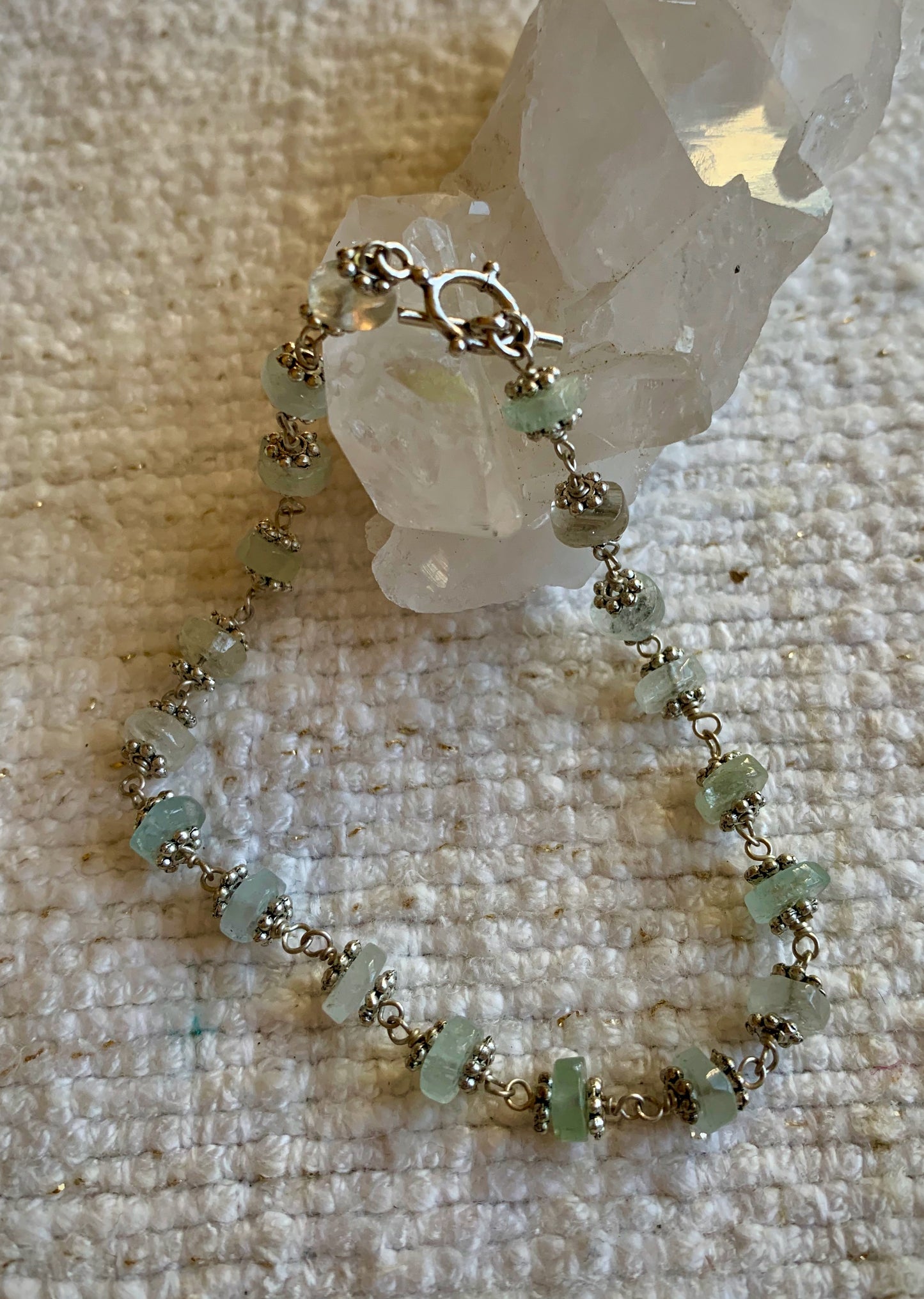 Aquamarine Rondelles Bracelet