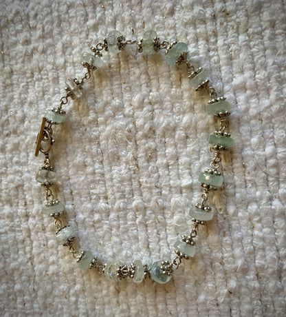 Aquamarine Rondelles Bracelet