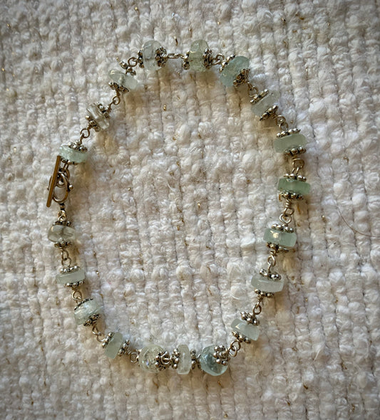 Aquamarine Rondelles Bracelet